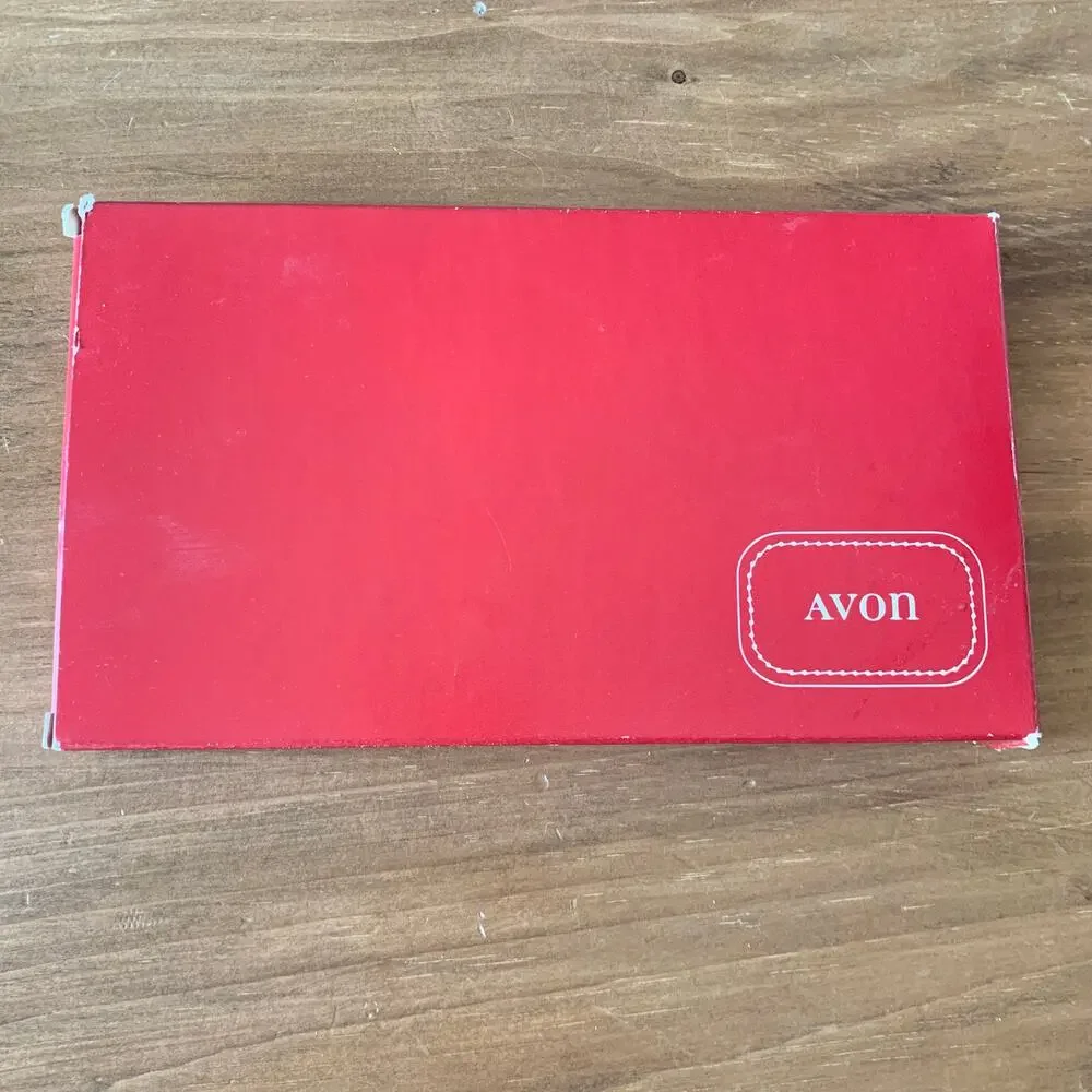Avon Red Order Book Cover Folio Vintage in Box Pen